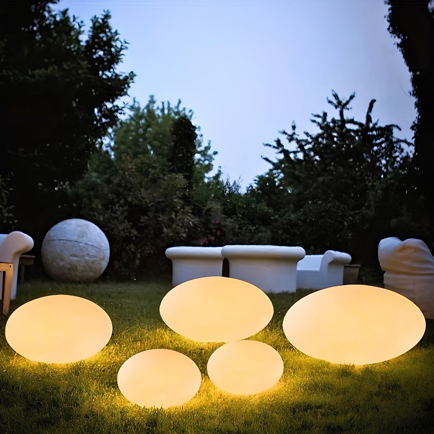 Solar Rock Garden Light – Decorative Cobblestone Landscape Path Light, Waterproof | LumenTrail