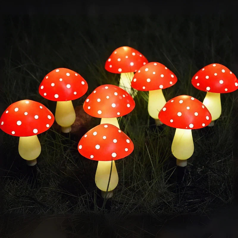 Solar Mushroom Garden Lights – Decorative Outdoor Pathway & Yard Stake Lights, Waterproof | LumenTrail