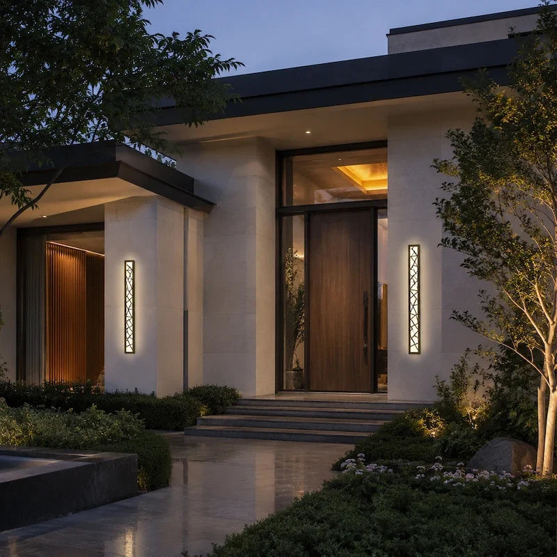 Outdoor Wall Sconce – Modern Linear LED Exterior Wall Light for Porch & Entryway | LumenTrail