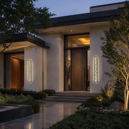 Outdoor Wall Sconce – Modern Linear LED Exterior Wall Light for Porch & Entryway | LumenTrail