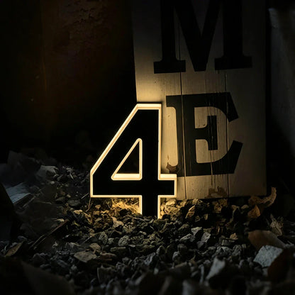 Solar House Number Light – Illuminated Address Sign, Outdoor Wall Mount, Waterproof | LumenTrail