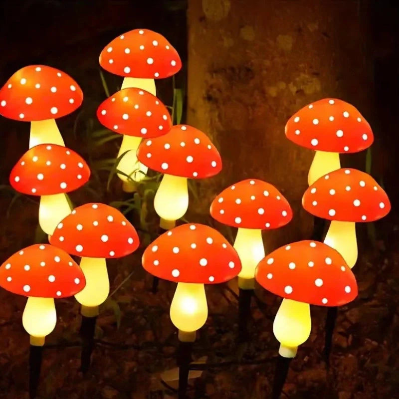 Solar Mushroom Garden Lights – Decorative Outdoor Pathway & Yard Stake Lights, Waterproof | LumenTrail