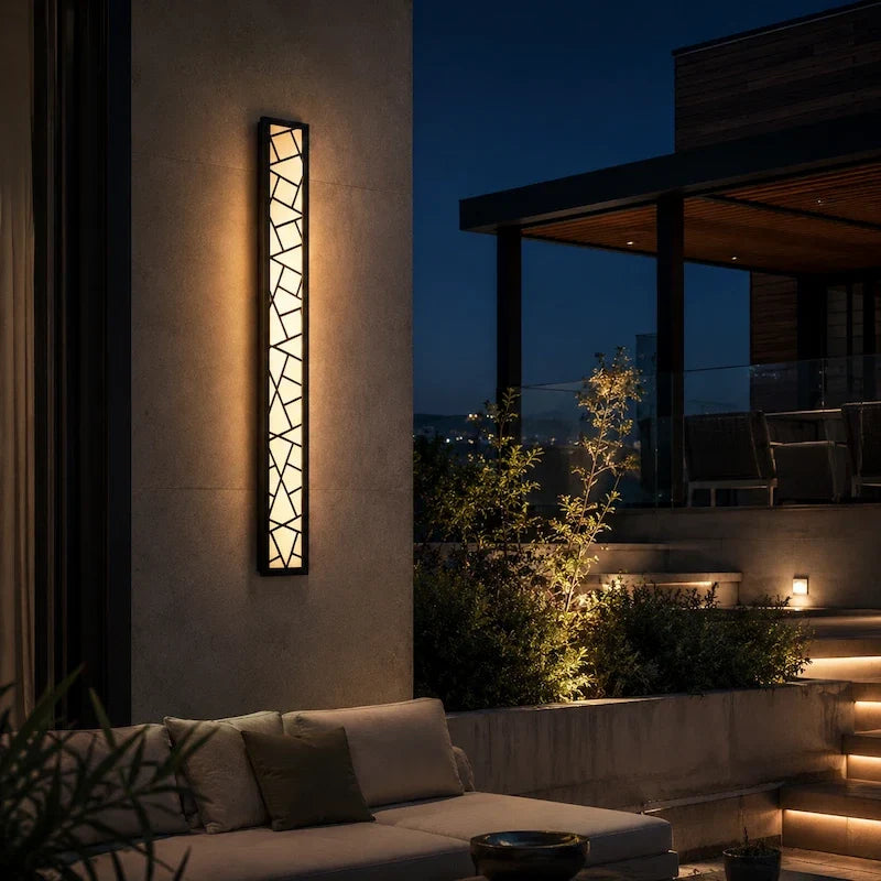 Outdoor Wall Sconce – Modern Linear LED Exterior Wall Light for Porch & Entryway | LumenTrail