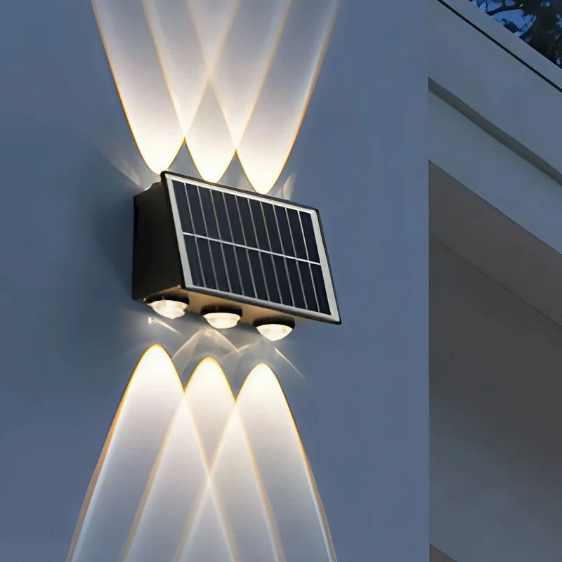 Solar Wall Sconce Outdoor – LED Wall Lights for Porch, Patio & Fence, Waterproof | LumenTrail