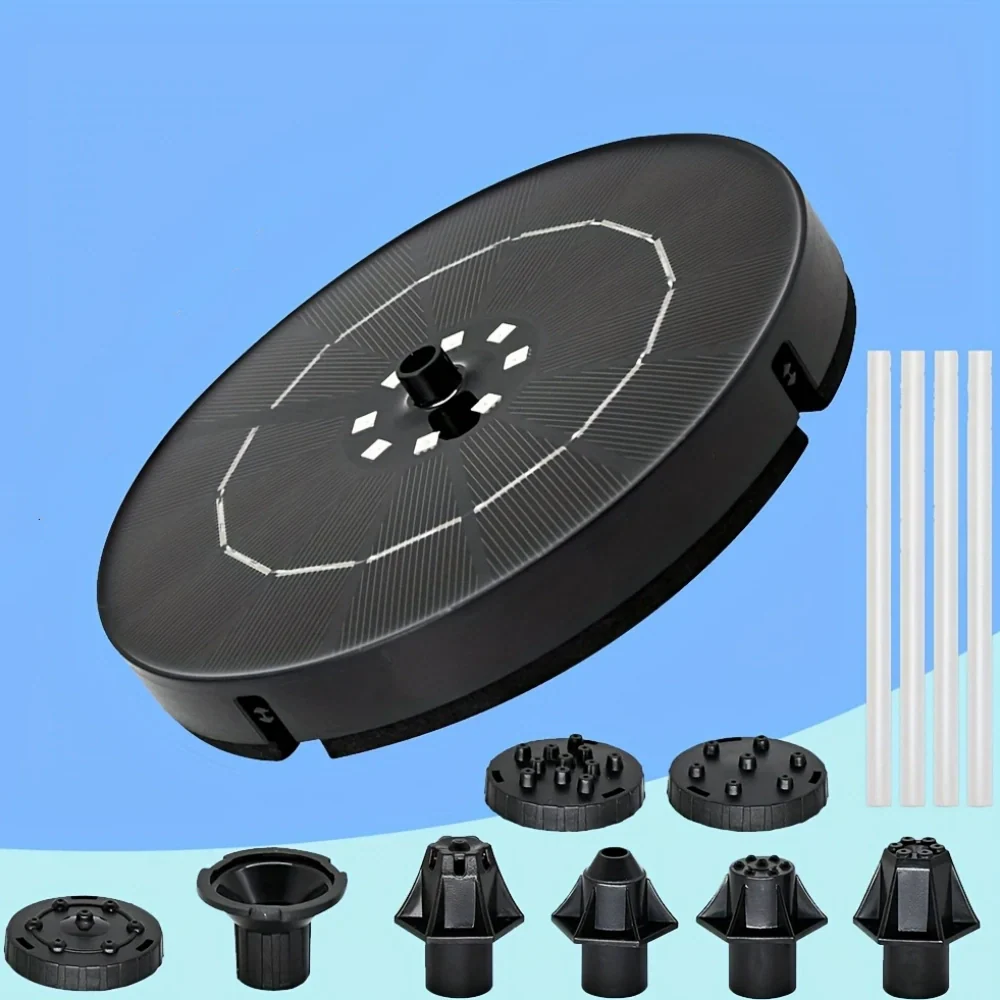 Solar Water Fountain with Lights – Floating Outdoor Fountain Pump for Bird Bath & Pond | LumenTrail