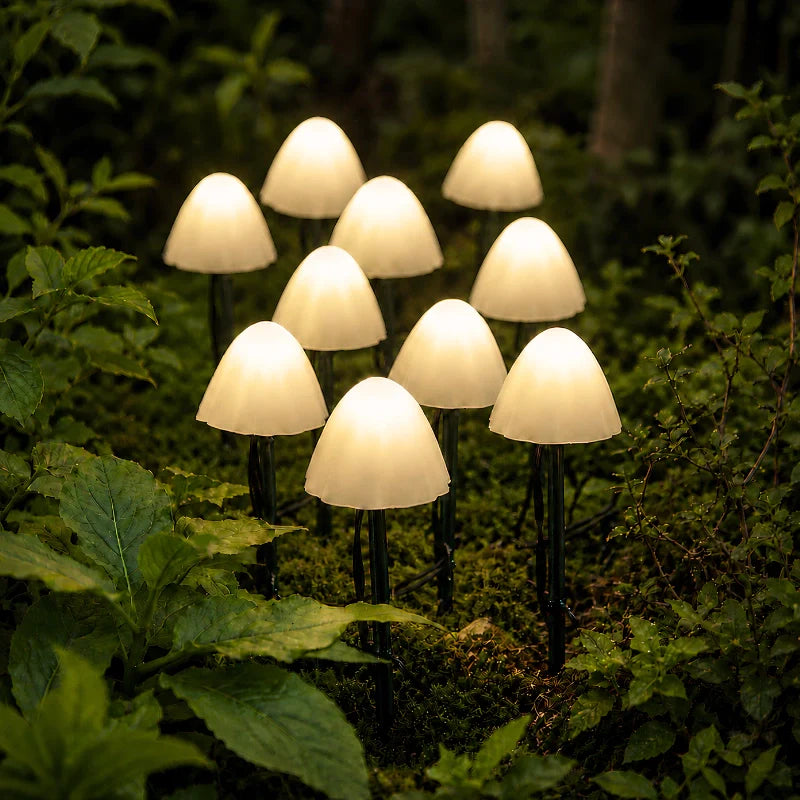 Solar Mushroom Garden Lights – Decorative Outdoor Pathway & Yard Stake Lights, Waterproof | LumenTrail