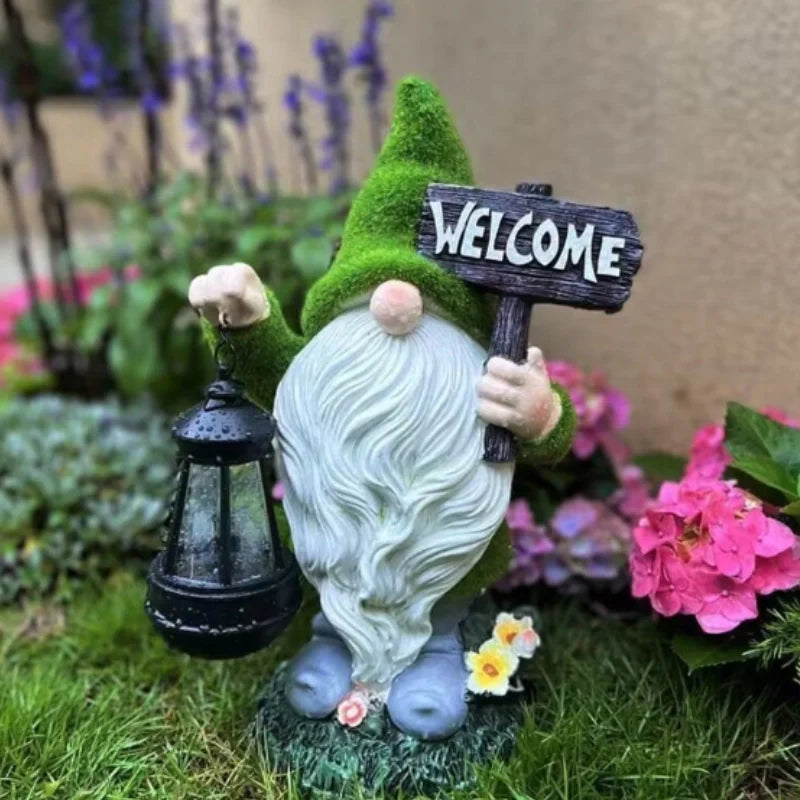 Solar Garden Gnome Lights – Decorative Outdoor Statue Figurine Lights for Yard & Patio | LumenTrail