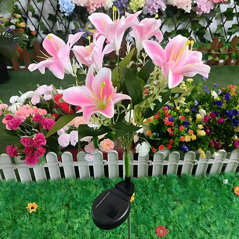Solar Flower Lights Outdoor – Decorative LED Garden Stake Lights for Yard & Pathway | LumenTrail