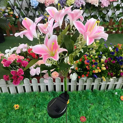 Solar Flower Lights Outdoor – Decorative LED Garden Stake Lights for Yard & Pathway | LumenTrail