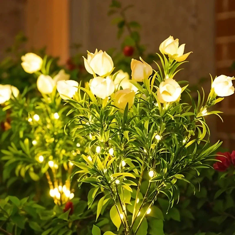 Solar Flower Lights Outdoor – Decorative LED Garden Stake Lights for Yard & Pathway | LumenTrail