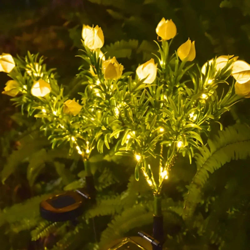 Solar Flower Lights Outdoor – Decorative LED Garden Stake Lights for Yard & Pathway | LumenTrail