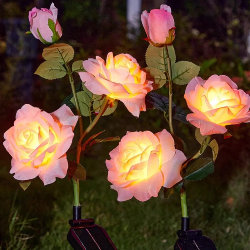 Solar Flower Lights Outdoor – Decorative LED Garden Stake Lights for Yard & Pathway | LumenTrail