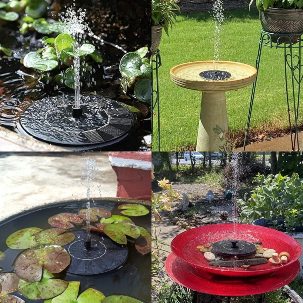 Solar Water Fountain with Lights – Floating Outdoor Fountain Pump for Bird Bath & Pond | LumenTrail