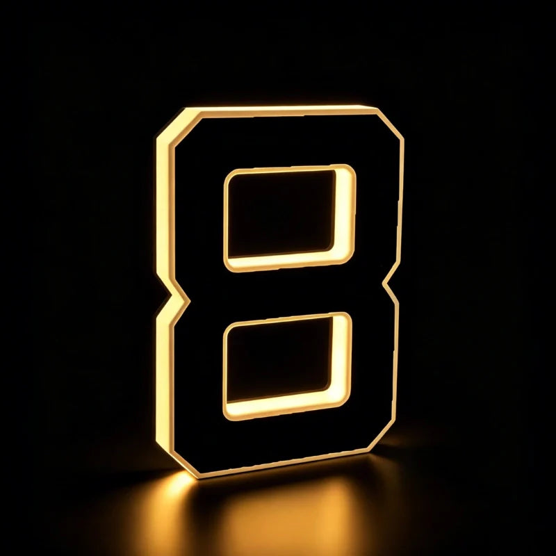 Solar House Number Light – Illuminated Address Sign, Outdoor Wall Mount, Waterproof | LumenTrail