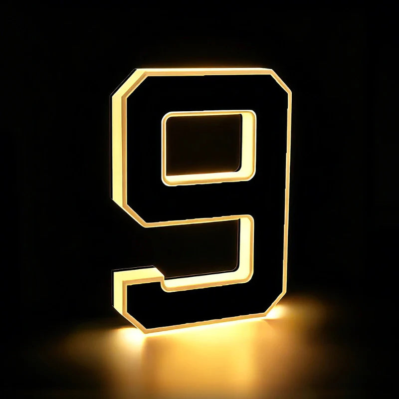 Solar House Number Light – Illuminated Address Sign, Outdoor Wall Mount, Waterproof | LumenTrail