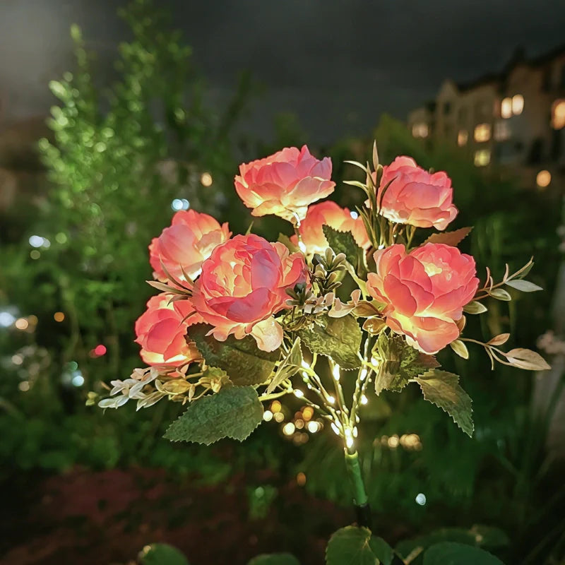 Solar Flower Lights Outdoor – Decorative LED Garden Stake Lights for Yard & Pathway | LumenTrail