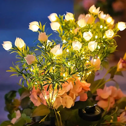 Solar Flower Lights Outdoor – Decorative LED Garden Stake Lights for Yard & Pathway | LumenTrail