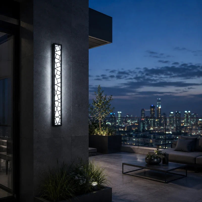 Outdoor Wall Sconce – Modern Linear LED Exterior Wall Light for Porch & Entryway | LumenTrail