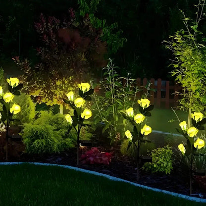 Solar Flower Lights Outdoor – Decorative LED Garden Stake Lights for Yard & Pathway | LumenTrail