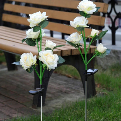 Solar Flower Lights Outdoor – Decorative LED Garden Stake Lights for Yard & Pathway | LumenTrail