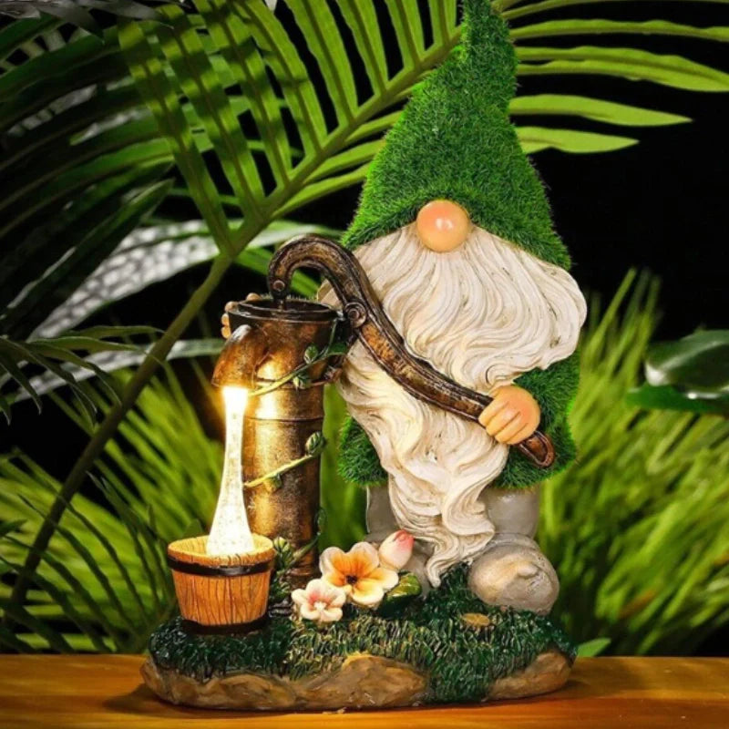 Solar Garden Gnome Lights – Decorative Outdoor Statue Figurine Lights for Yard & Patio | LumenTrail