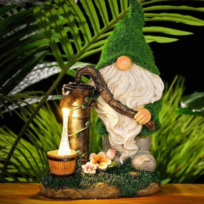 Solar Garden Gnome Lights – Decorative Outdoor Statue Figurine Lights for Yard & Patio | LumenTrail