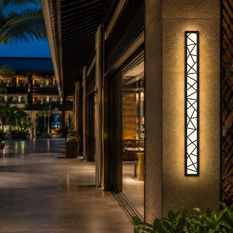 Outdoor Wall Sconce – Modern Linear LED Exterior Wall Light for Porch & Entryway | LumenTrail