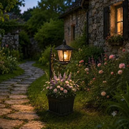 Solar Lantern Planter – Outdoor Hanging Lantern with Flower Pot, Patio & Garden Decor | LumenTrail