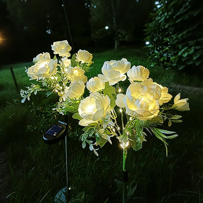 Solar Flower Lights Outdoor – Decorative LED Garden Stake Lights for Yard & Pathway | LumenTrail