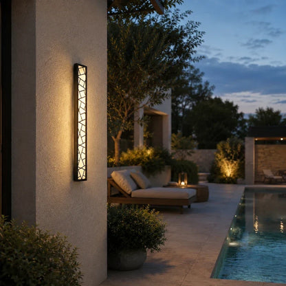 Outdoor Wall Sconce – Modern Linear LED Exterior Wall Light for Porch & Entryway | LumenTrail
