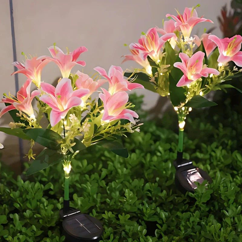 Solar Flower Lights Outdoor – Decorative LED Garden Stake Lights for Yard & Pathway | LumenTrail