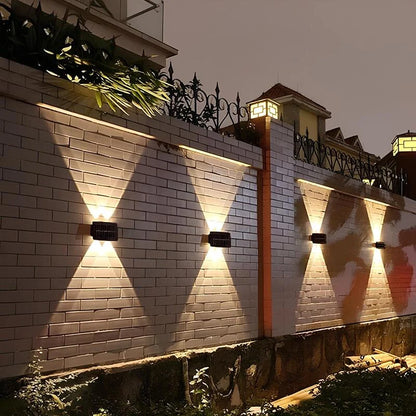Solar Wall Sconce Outdoor – LED Wall Lights for Porch, Patio & Fence, Waterproof | LumenTrail