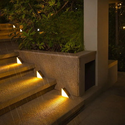 Solar Stair Lights Outdoor – LED Step Lights for Deck, Stairs & Patio, Waterproof | LumenTrail