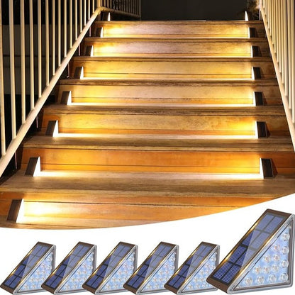 Solar Stair Lights Outdoor – LED Step Lights for Deck, Stairs & Patio, Waterproof | LumenTrail