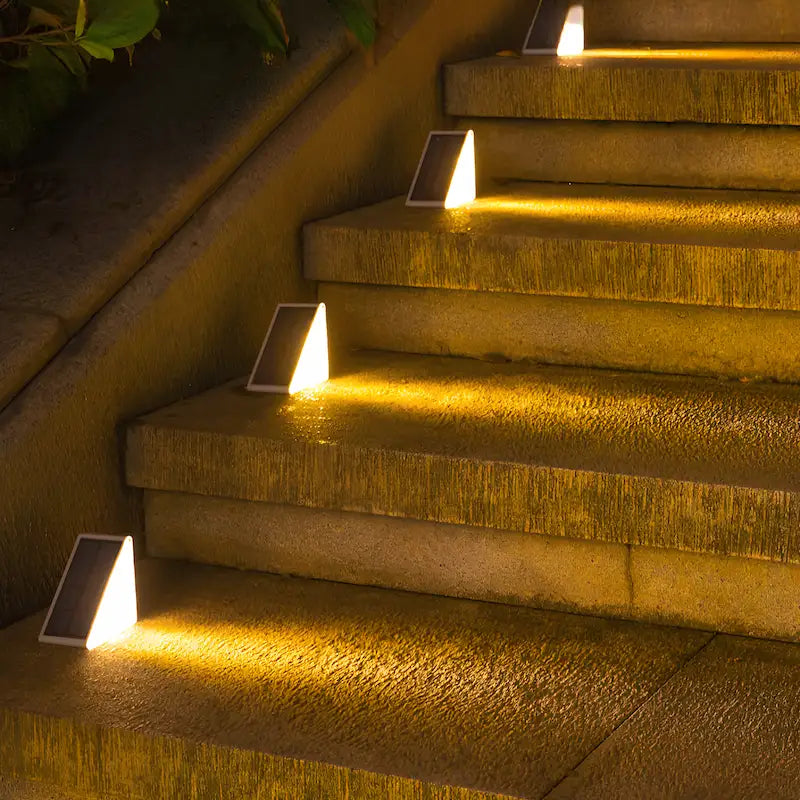 Solar Stair Lights Outdoor – LED Step Lights for Deck, Stairs & Patio, Waterproof | LumenTrail