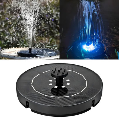 Solar Water Fountain with Lights – Floating Outdoor Fountain Pump for Bird Bath & Pond | LumenTrail
