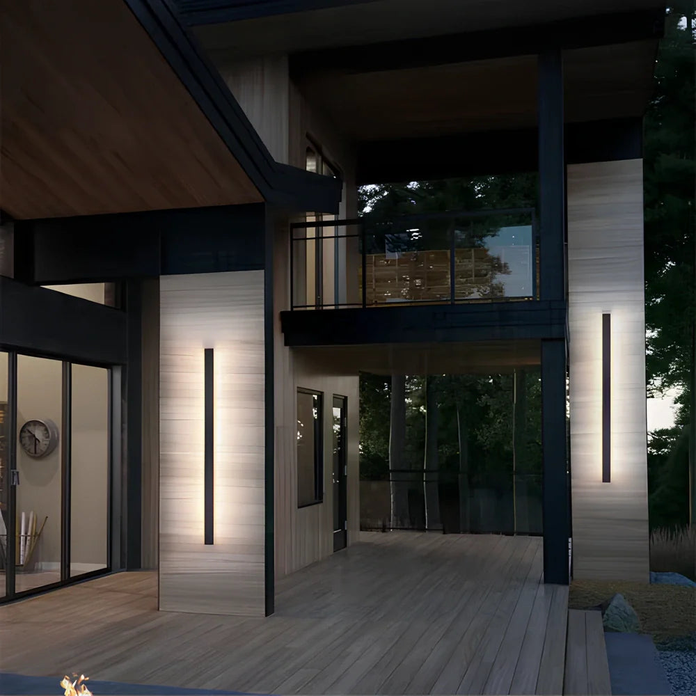 Outdoor Wall Sconce – Modern Linear LED Exterior Wall Light for Porch & Entryway | LumenTrail