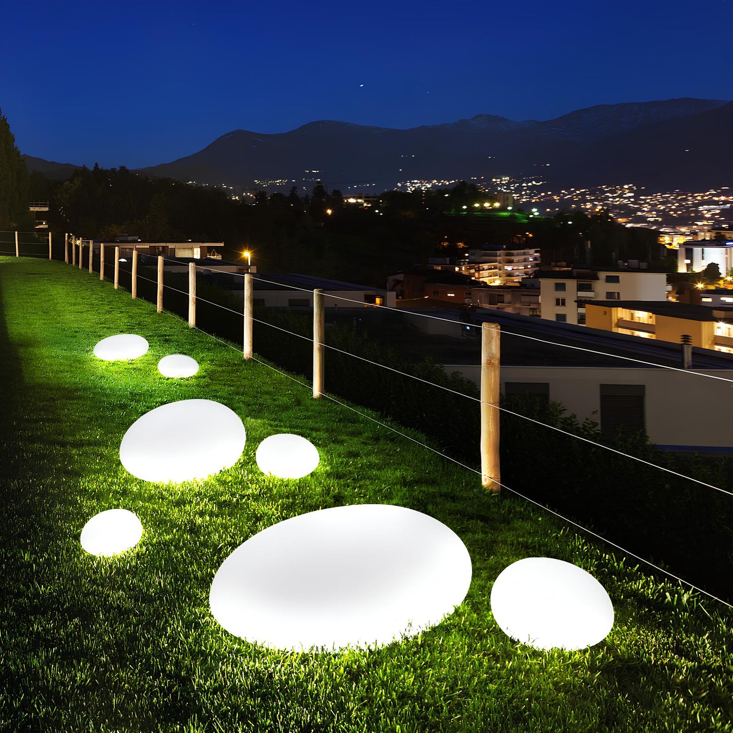 Solar Rock Garden Light – Decorative Cobblestone Landscape Path Light, Waterproof | LumenTrail