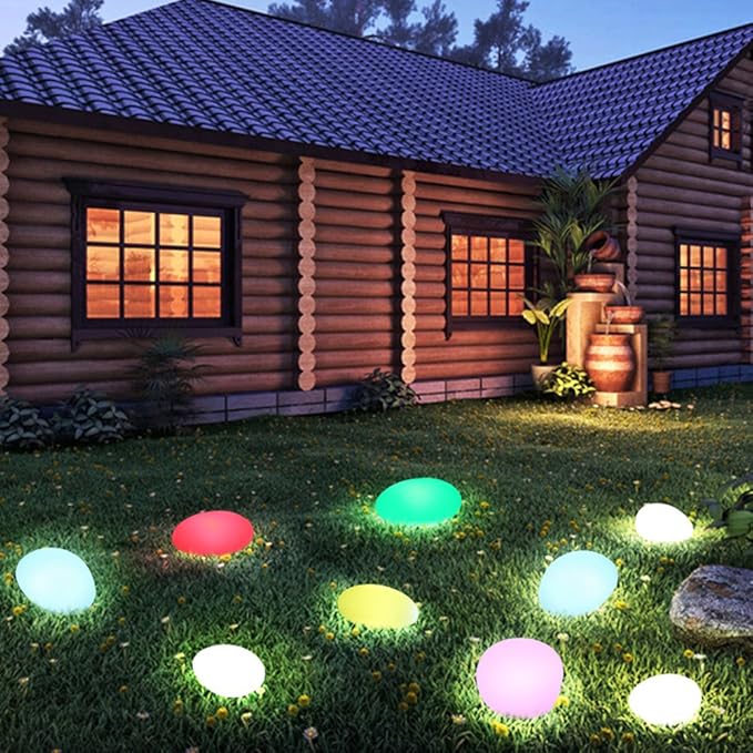 Solar Rock Garden Light – Decorative Cobblestone Landscape Path Light, Waterproof | LumenTrail