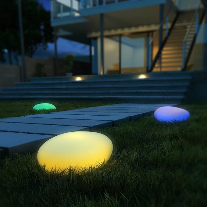 Solar Rock Garden Light – Decorative Cobblestone Landscape Path Light, Waterproof | LumenTrail