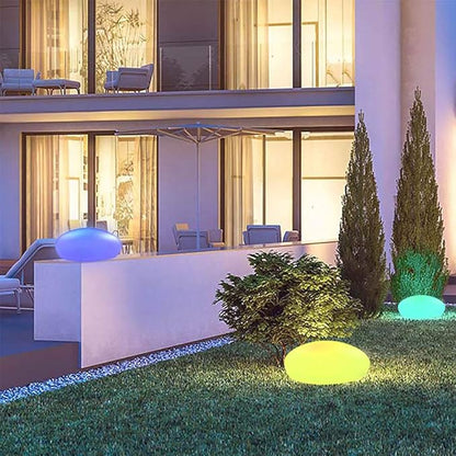 Solar Rock Garden Light – Decorative Cobblestone Landscape Path Light, Waterproof | LumenTrail