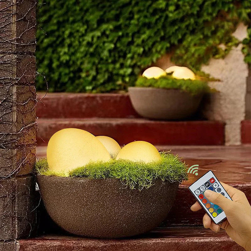 Solar Rock Garden Light – Decorative Cobblestone Landscape Path Light, Waterproof | LumenTrail