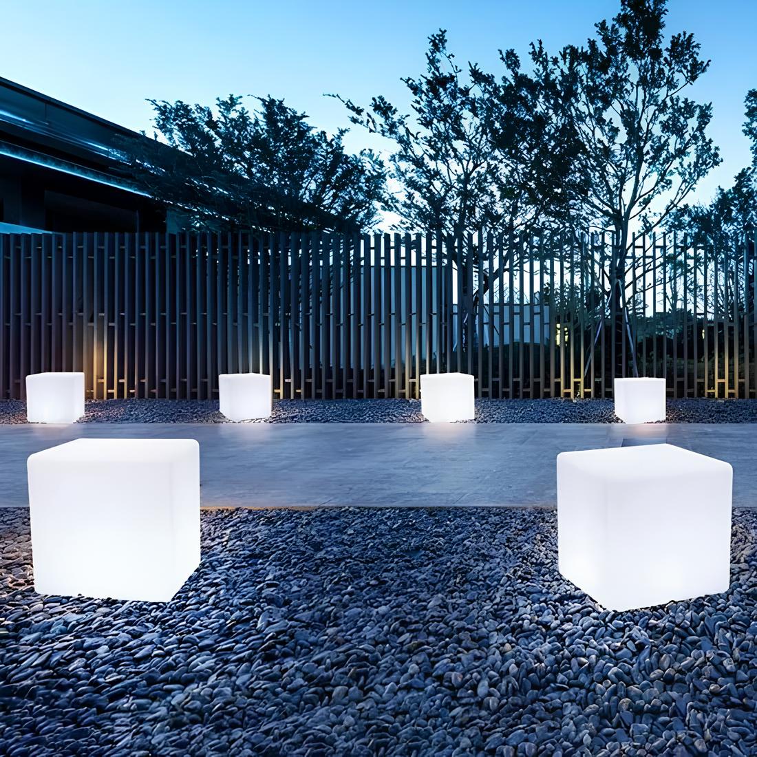 Solar Cube Garden Lights – Modern Outdoor Pathway & Landscape Lights, Waterproof | LumenTrail