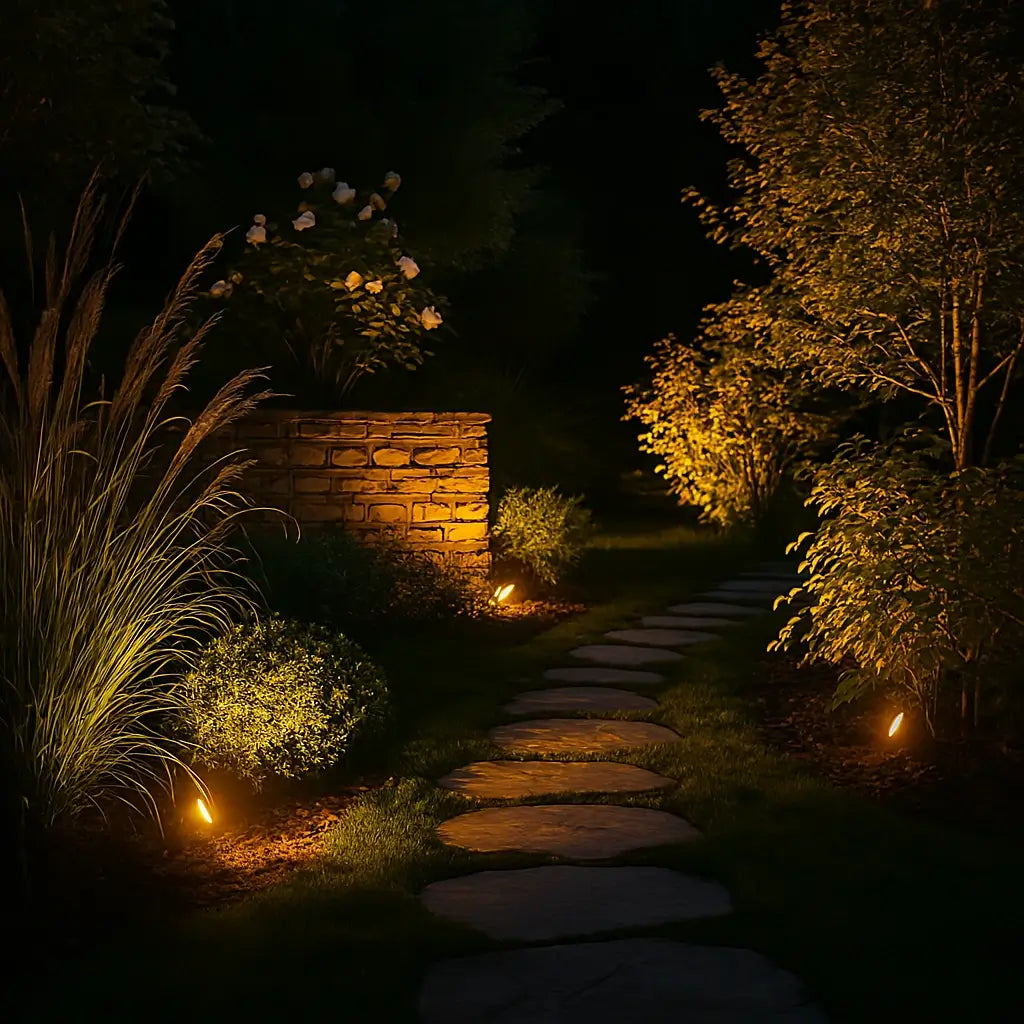Solar Garden Spotlight – LED Outdoor Landscape & Wall Light, Adjustable, Waterproof | LumenTrail