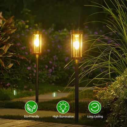 Solar Torch Lights Outdoor – Flickering Flame LED Garden Lights, Waterproof | LumenTrail