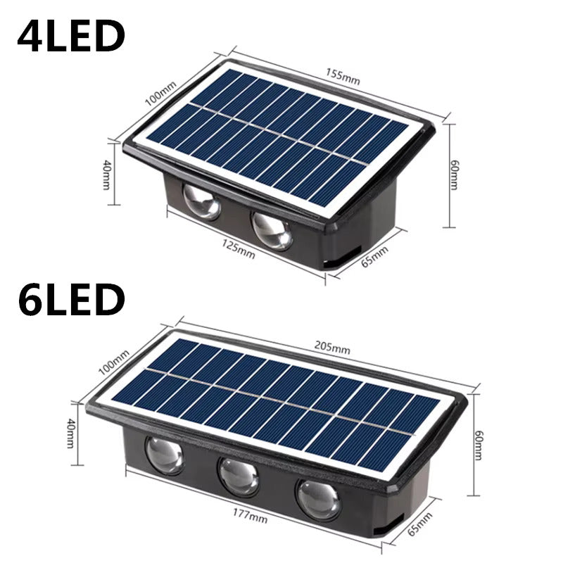 Solar Wall Sconce Outdoor – LED Wall Lights for Porch, Patio & Fence, Waterproof | LumenTrail