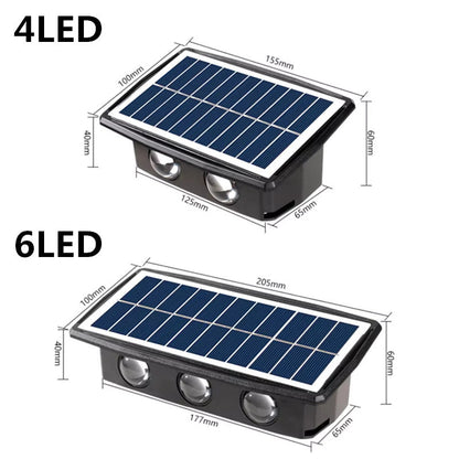 Solar Wall Sconce Outdoor – LED Wall Lights for Porch, Patio & Fence, Waterproof | LumenTrail