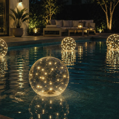 Floating Solar Pool Lights – LED Pond & Pool Lights for Outdoor Water Decor, Waterproof | LumenTrail