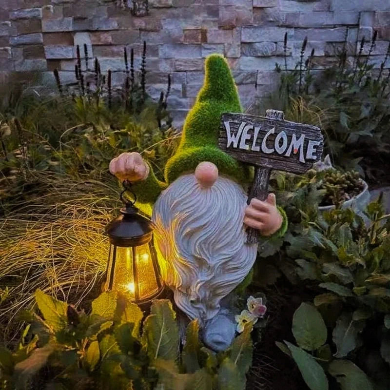 Solar Garden Gnome Lights – Decorative Outdoor Statue Figurine Lights for Yard & Patio | LumenTrail