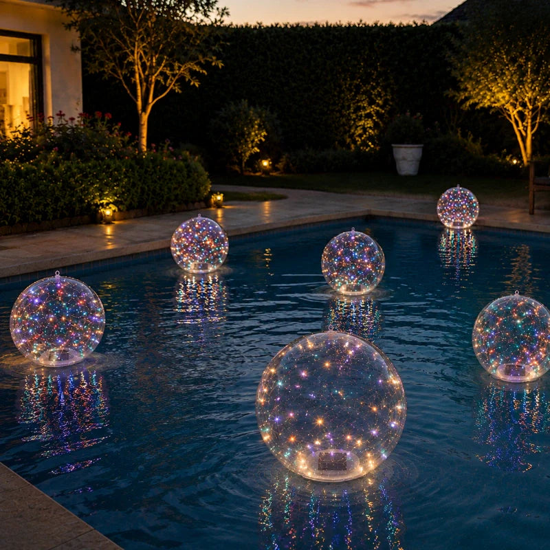 Floating Solar Pool Lights – LED Pond & Pool Lights for Outdoor Water Decor, Waterproof | LumenTrail